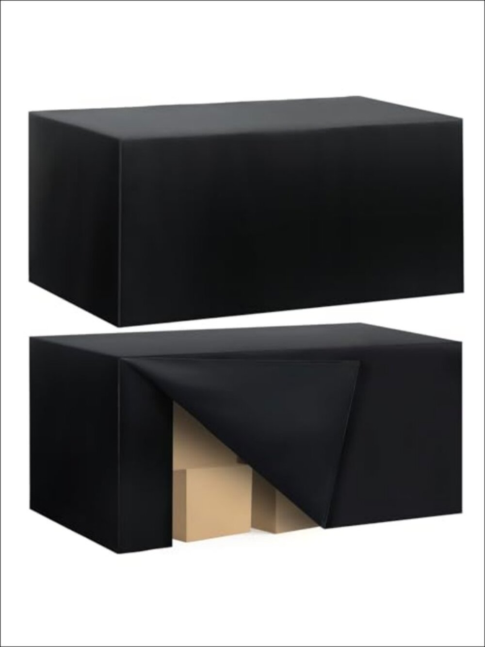 2 Pack Fitted Tablecloth 6 FT Rectangular Water Resistant Polyester Table Cover